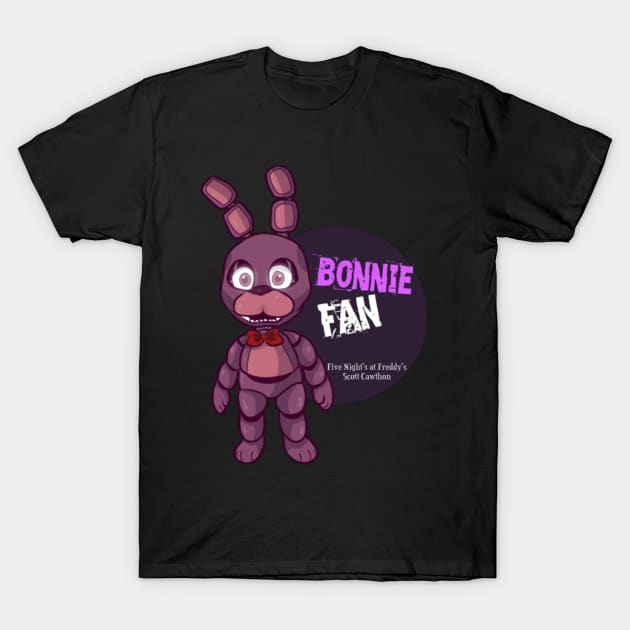 Five Night's at Freddy's Bonnie Fan T-Shirt T-Shirt by Ready4Freddy